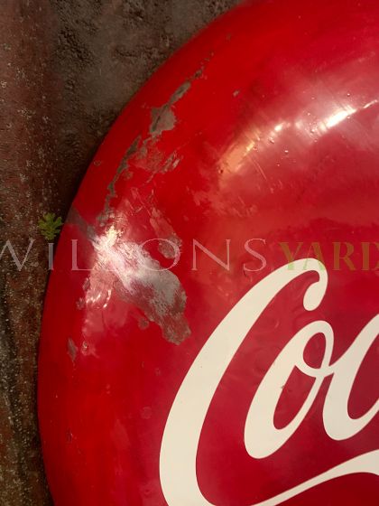 Vintage Metal Round Coca Cola Sign