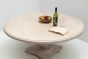 Natural imperial round pedestal dining table