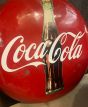 Vintage metal round Coca Cola sign