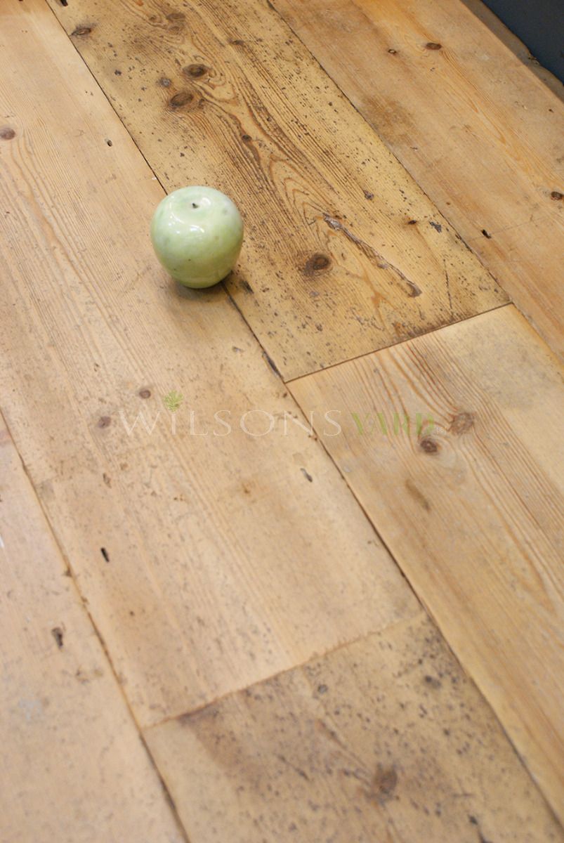 Original salvaged Victorian London pine flooring