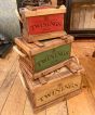 Wooden twining's boxes various sizes