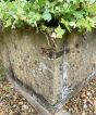 Nicely aged square gritstone trough