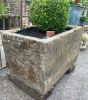 Antique garden stone trough