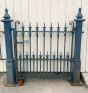 Ornate cast iron ped gate and posts with matching railing