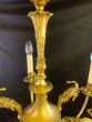 Vintage French Empire style cast bronze chandelier 