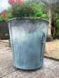 Galvanised garden planters 