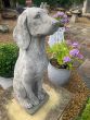 Vintage style stone garden hunting dogs