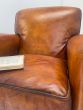 Pair of English leather armchairs 