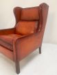 Restored vintage gentleman's wingback chair