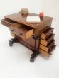 Early Victorian leather topped writing desk