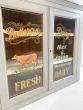 Hand painted 2 door sign writing glazed cupboard