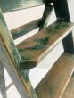 Edwardian green wooden step ladders (Decorative use only)