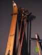 Pairs of Vintage Wooden Skis with Poles  Price displayed is per pair