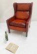 Restored vintage gentleman's wingback chair