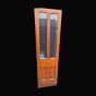 Antique 2 Panel 2 Pane Mortise and Tenon Pitch Pine Door