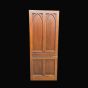 Original 4 Panel Mortise and Tenon Gothic Style Arched Pine Door(Wax Finish)