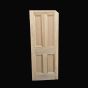 4 Panel Mortise and Tenon Plain Mould Georgian Poplar Door (Unpainted with cut corner)