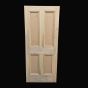 4 Panel Mortise and Tenon Poplar Plain Mould Georgian Door