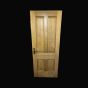 4 Panel Oak Vaneer Door with Brass Handle 