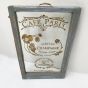 Vintage French blue display window "Cafe De Paris"