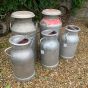 Vintage milk churns 