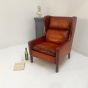 Restored vintage gentleman's wingback chair