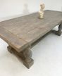 Reclaimed grey distressed dining table