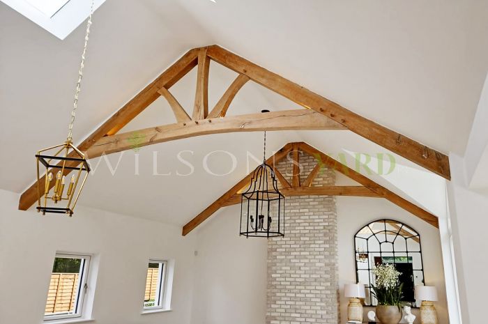 Hand Made , Curved Raised Tie Oak Trusses 