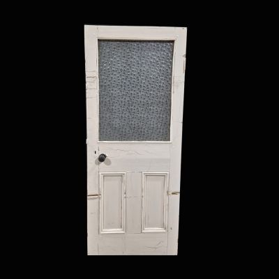 Original 2 Panel 1 Stippled Pane Parlour Door