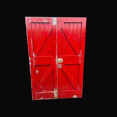 Pair of Painted Barn/Shed Pine Doors