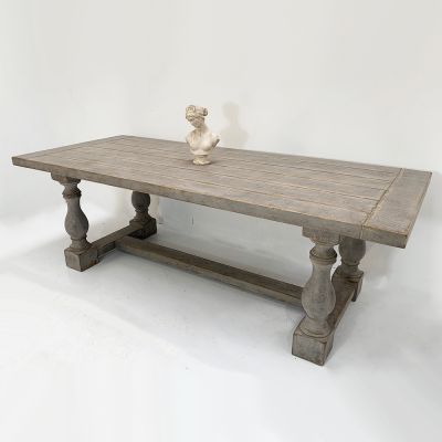 Reclaimed grey distressed dining table