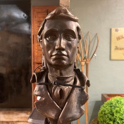 Vintage cast Bronze bust 