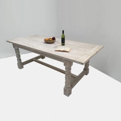 Natural refectory dining table