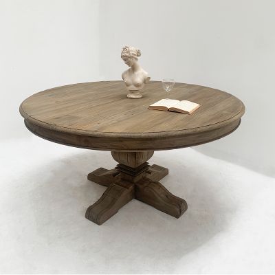 Colonial reclaimed round dining table