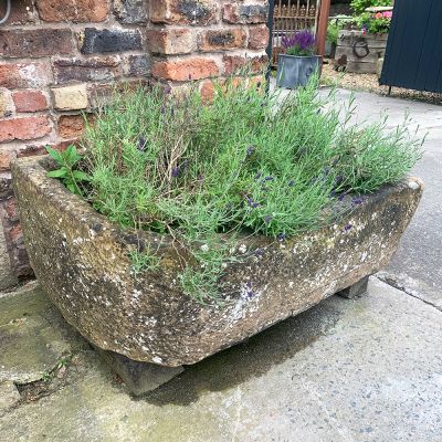 Lovely early 19th century D ended stone trough (slight damage,reduced, sold as seen)