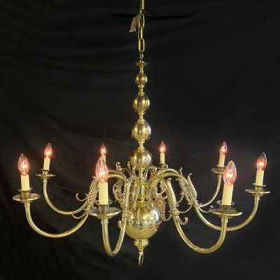 Impressive large Georgian styled Brass chandelier 