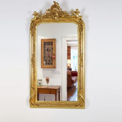 Decorative gilded mirror with bevelled glass 