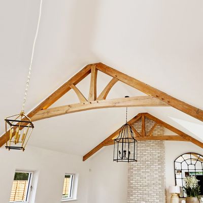 Hand Made , Curved Raised Tie Oak Trusses 