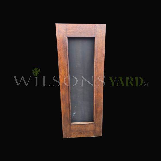 Single Pane Oak Sheeted Door – Waxed Dark Brown