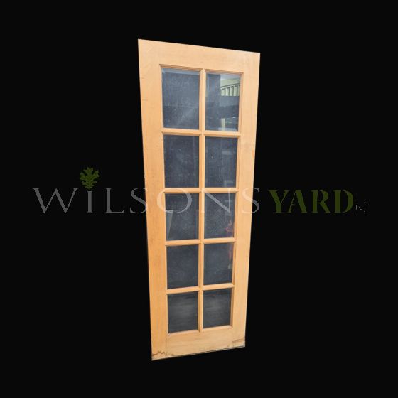 French Style 10 Pane Bevelled Glass Door