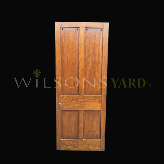 Original 4 Panel Mortise and Tenon Gothic Style Arched Pine Door(Wax Finish)