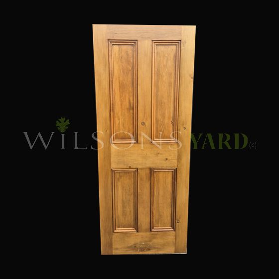 4 Panel Mortise and Tenon Reclaimed Pine Door (Waxed)