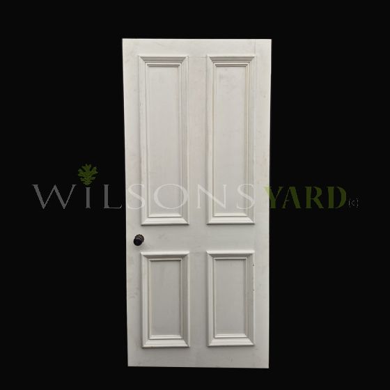 Ex Showroom Display 4 Panel Mortise and Tenon Redwood Door, Bolection Mould 1 side No Mould other side