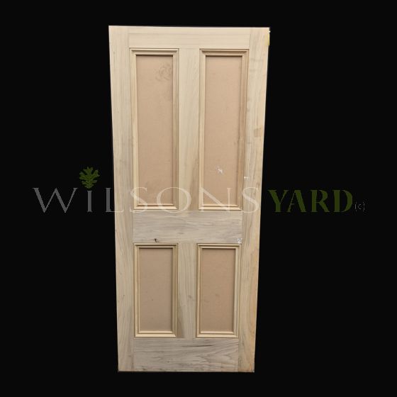 4 Panel Mortise and Tenon Poplar Plain Mould Georgian Door