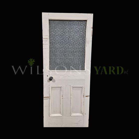 Original 2 Panel 1 Stippled Pane Parlour Door