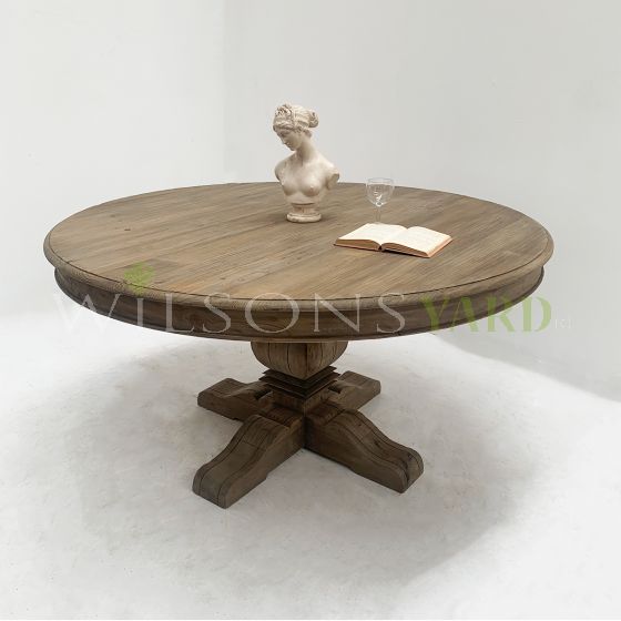 Colonial reclaimed round dining table