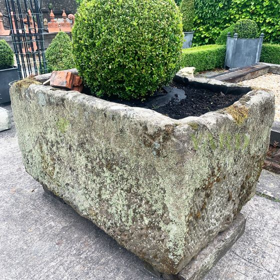 Antique garden stone trough