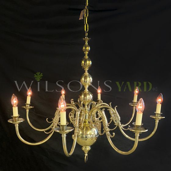 Impressive large Georgian styled Brass chandelier 