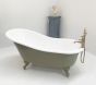 Vintage cast iron single ended slipper bath 